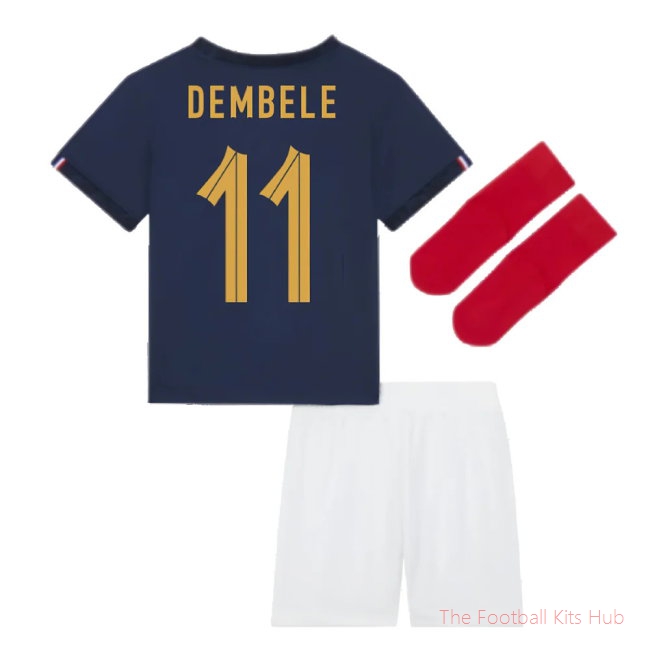 2022-2023 France Home Little Boys Mini Kit (Dembele 11)-unisoccer store